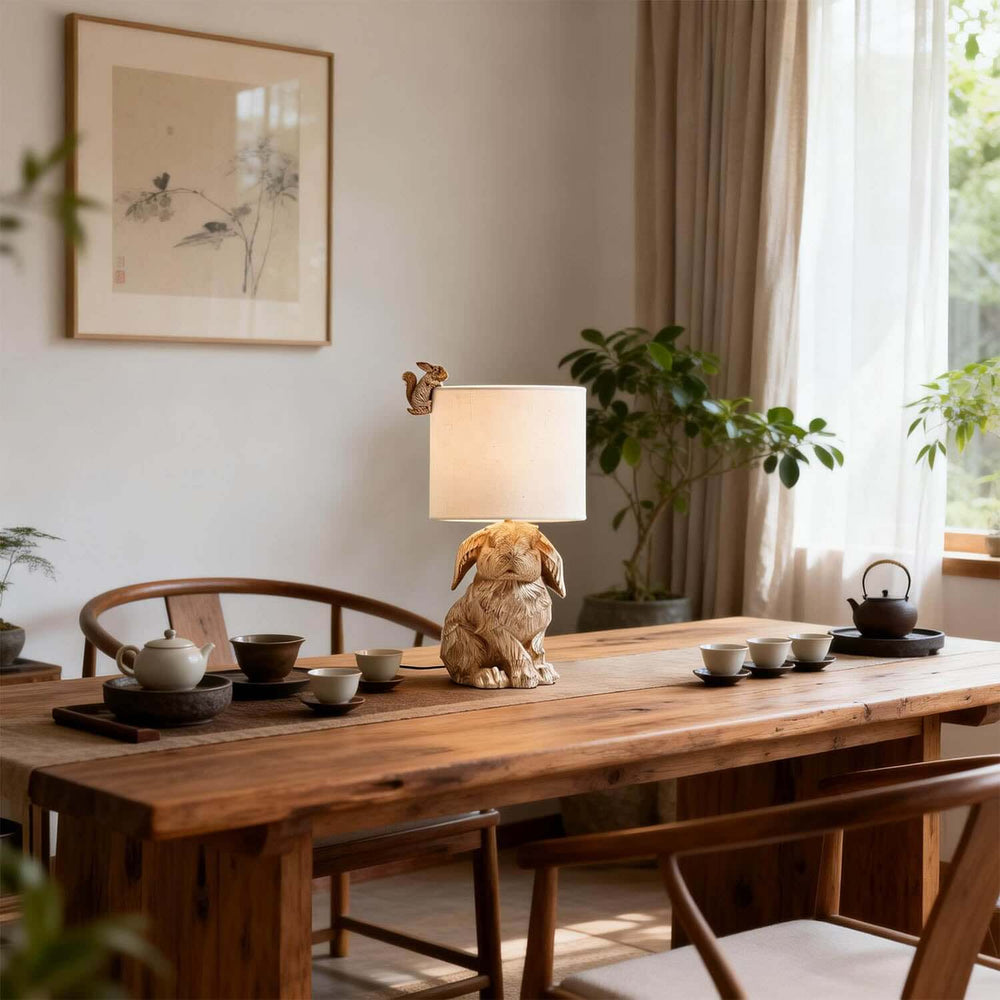 Zarvoni Table Lamp – Nordic Creative Rabbit Resin Light