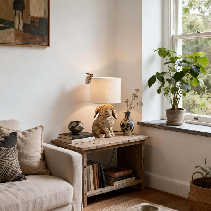 Zarvoni Table Lamp – Nordic Creative Rabbit Resin Light