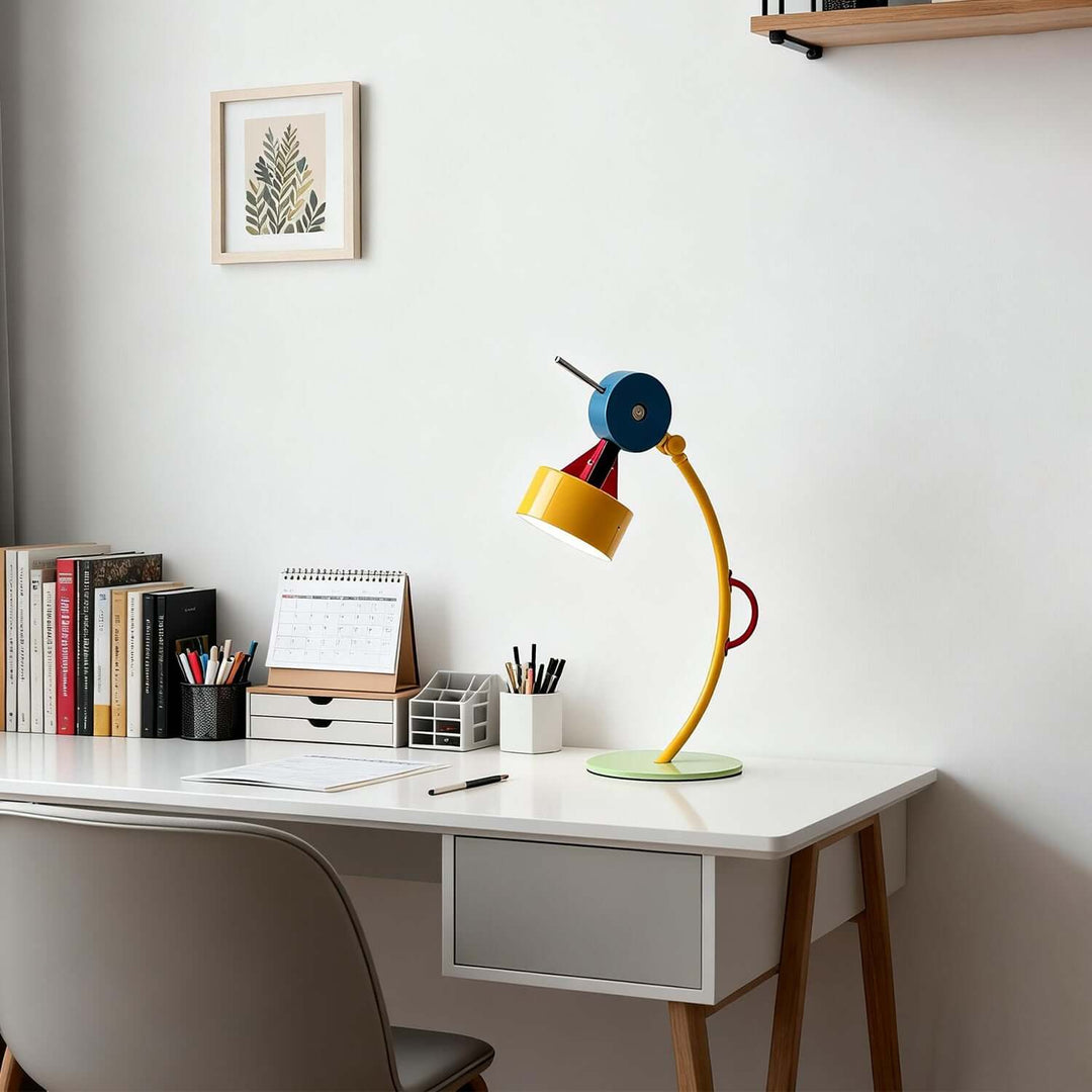 Zavira Table Lamp – Scandi Colorful Office Lamp