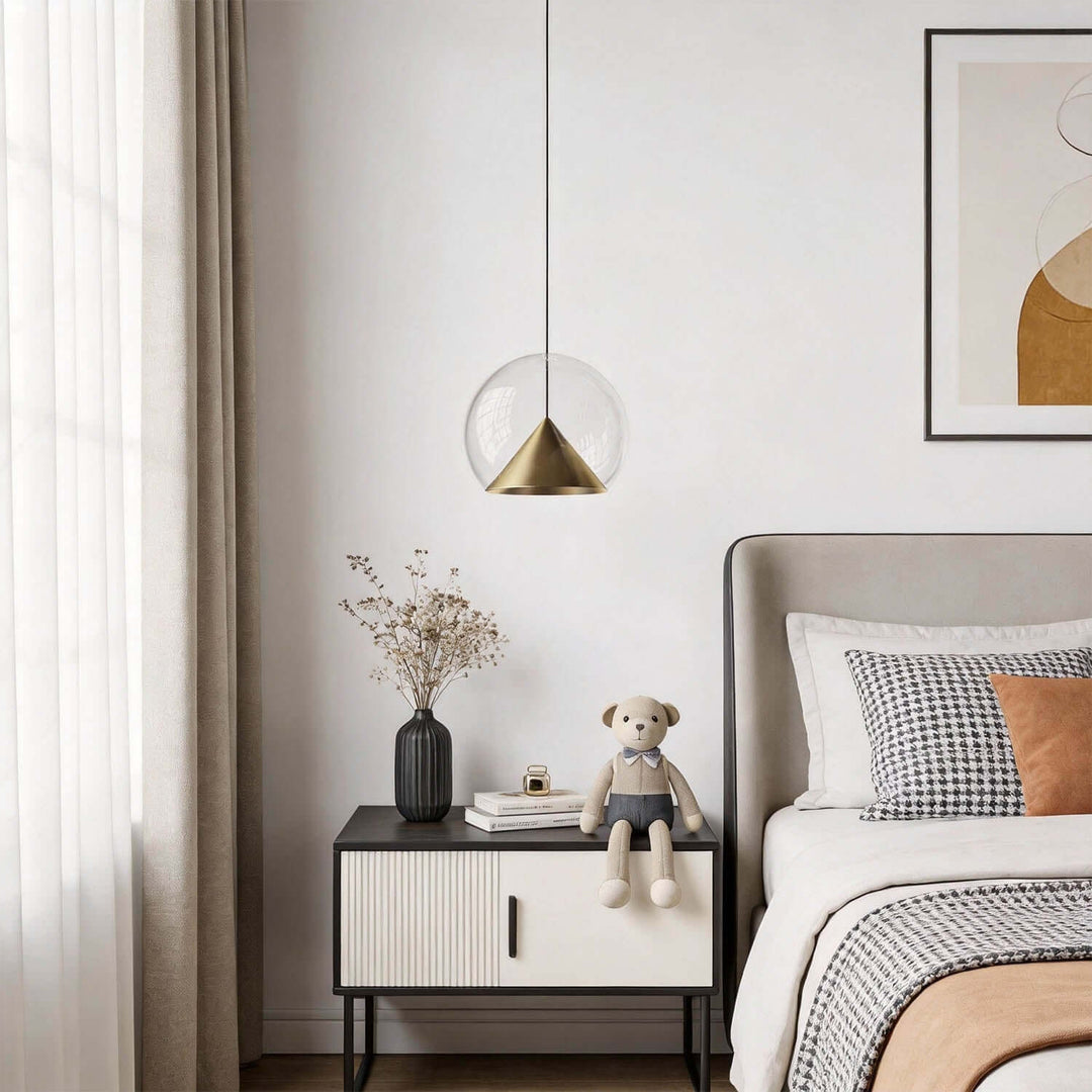 Zefira Pendant Light – Modern Luxury Creative Glass Bedside Lamp