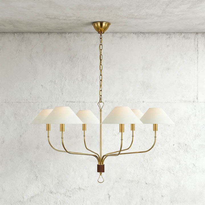 Zelmaro Chandelier - Modern American Brass Chandelier Fixture