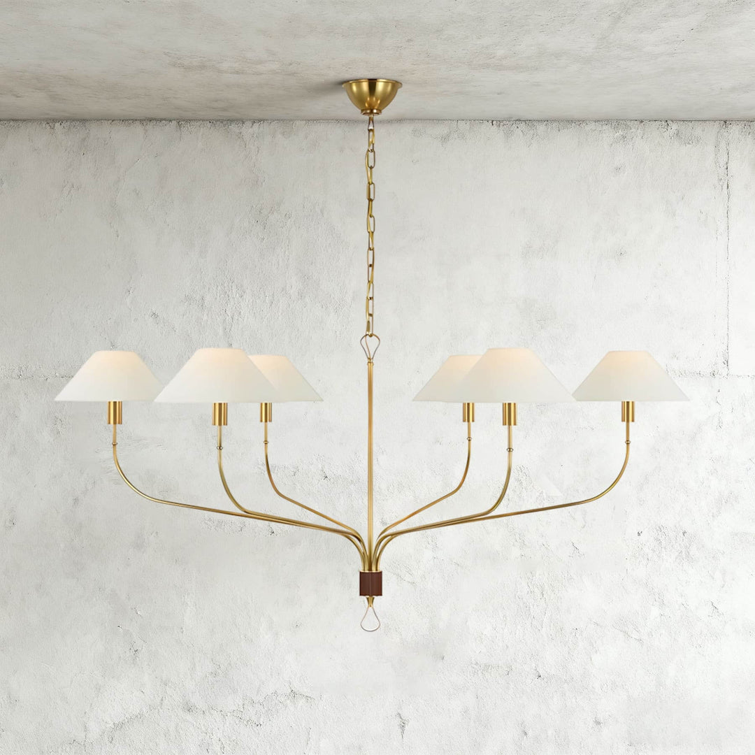 Zelmaro Chandelier - Modern American Brass Chandelier Fixture