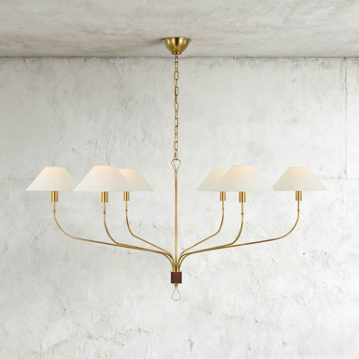 Zelmaro Chandelier - Modern American Brass Chandelier Fixture