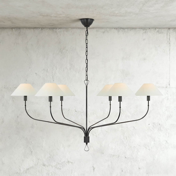 Zelmaro Chandelier - Modern American Brass Chandelier Fixture