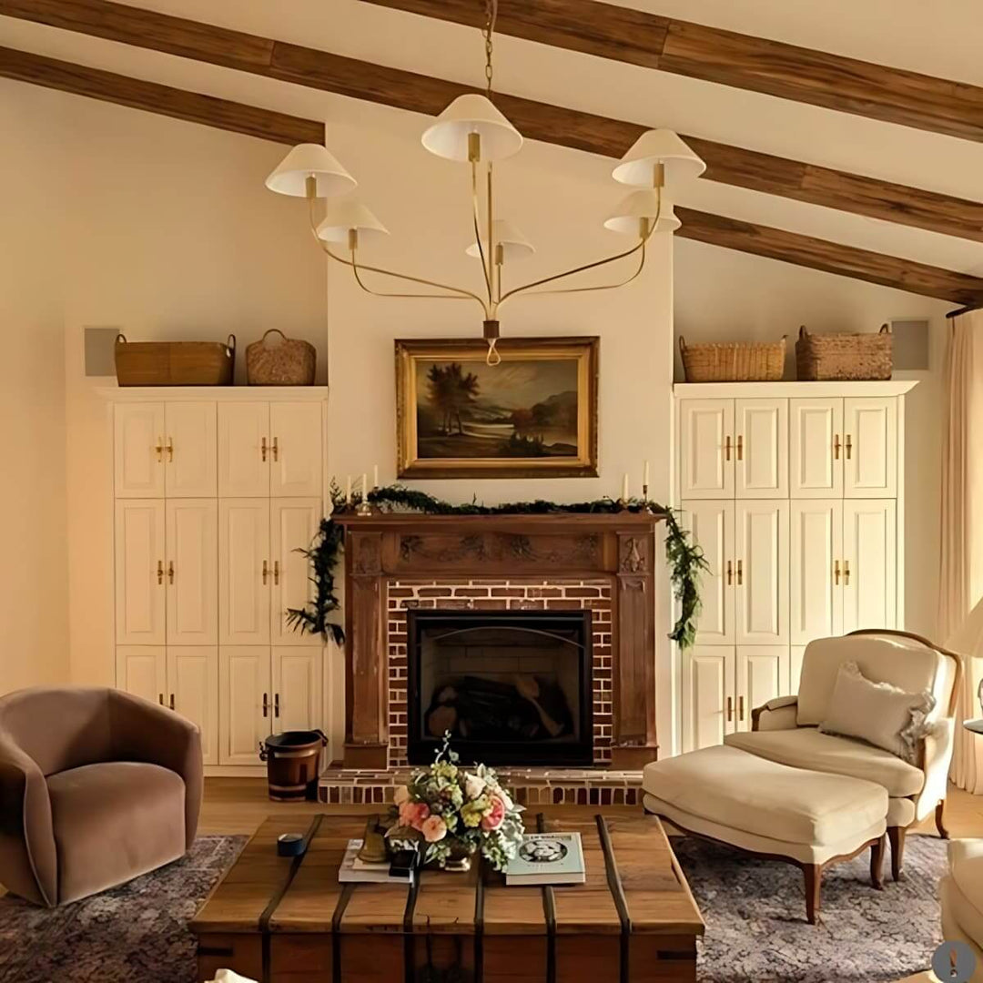 Zelmaro Chandelier - Modern American Brass Chandelier Fixture