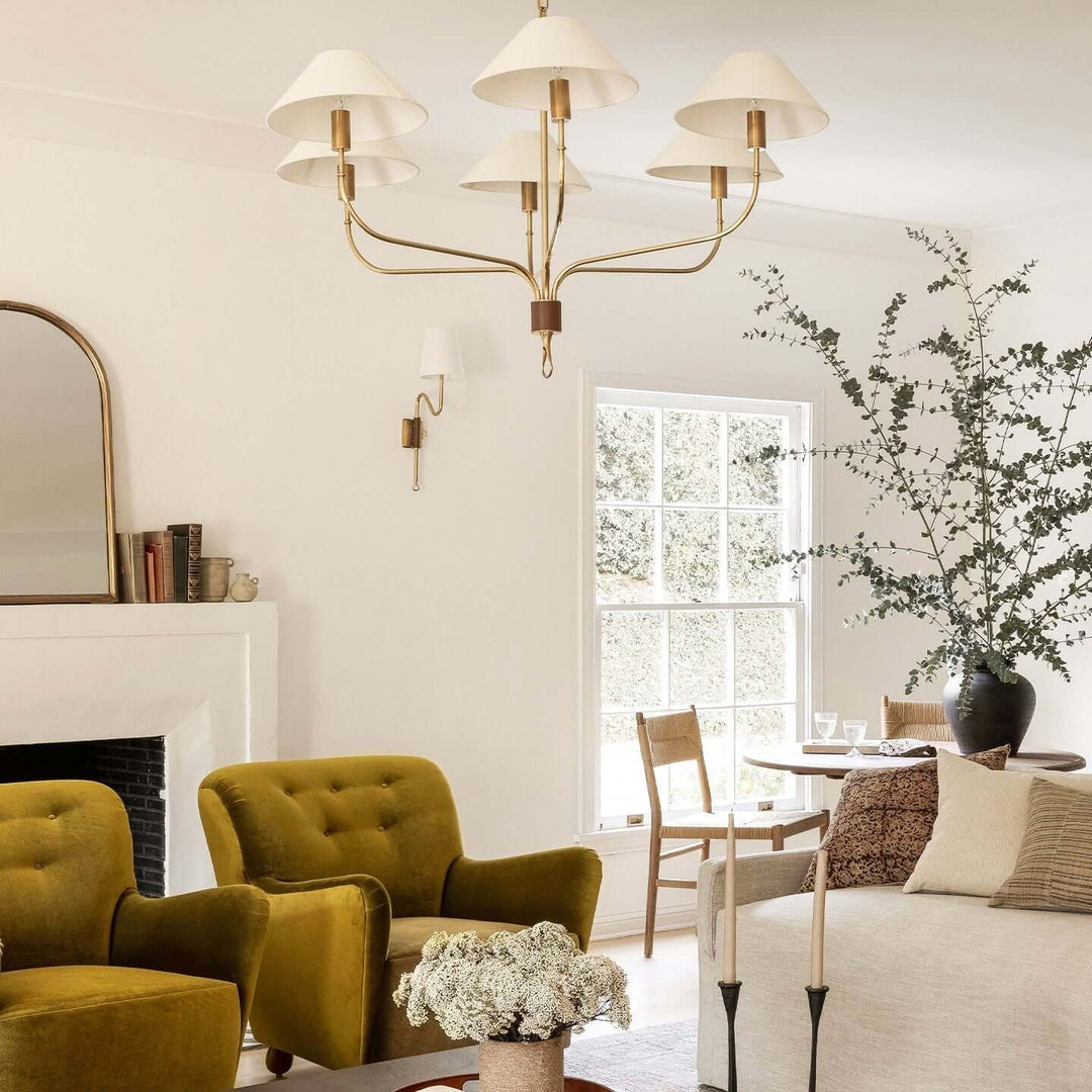 Zelmaro Chandelier - Modern American Brass Chandelier Fixture