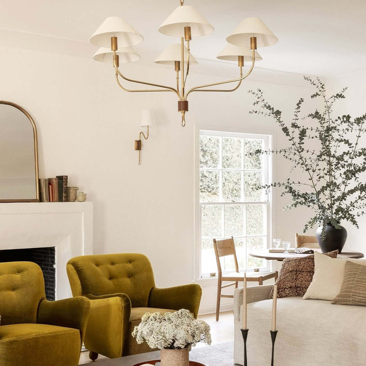 Zelmaro Chandelier - Modern American Brass Chandelier Fixture