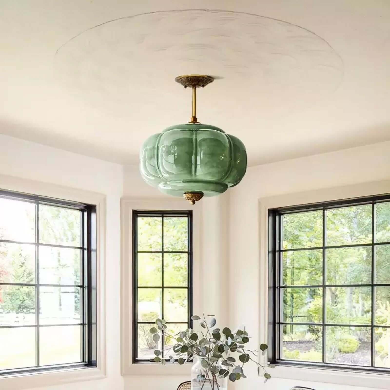 Zelvion Pendant Lamp - Vintage Pumpkin Creative Glass Lighting