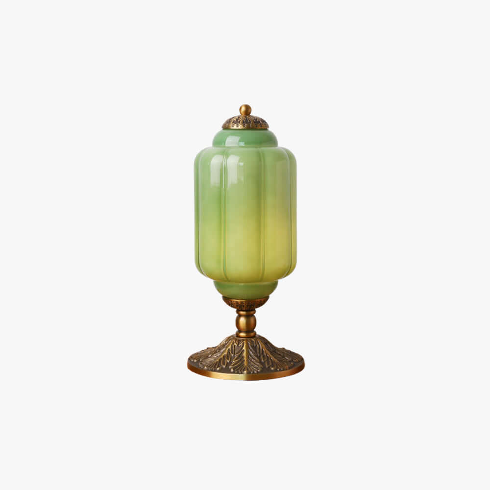 Zelvion Table Lamp - French Vintage Cream Glass Bedside Decor | Vinlighting