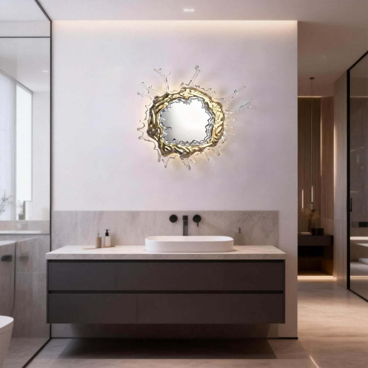 Zelvior Wall Light – Modern Creative Water Splash Mirror Light