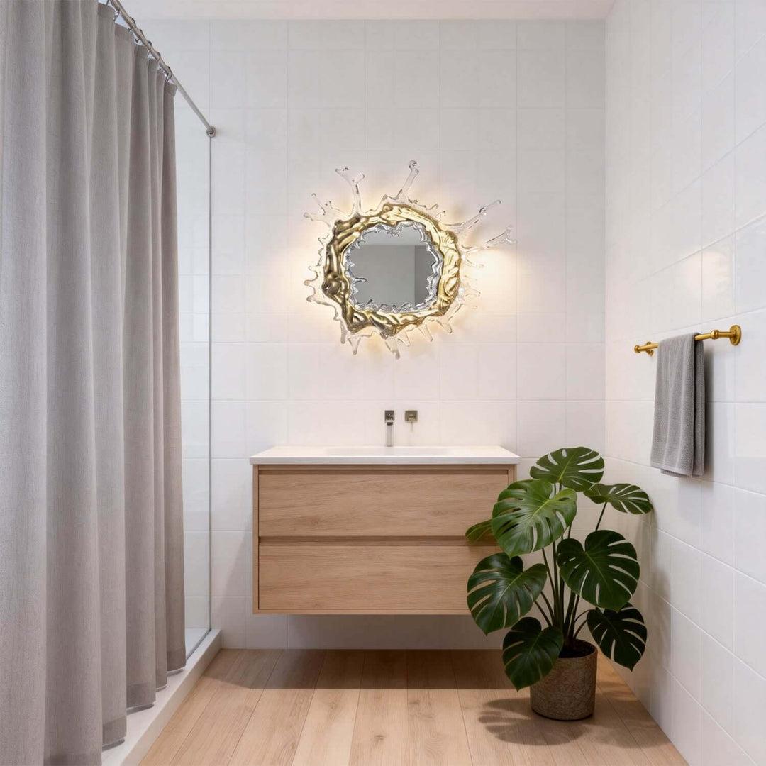 Zelvior Wall Light – Modern Creative Water Splash Mirror Light