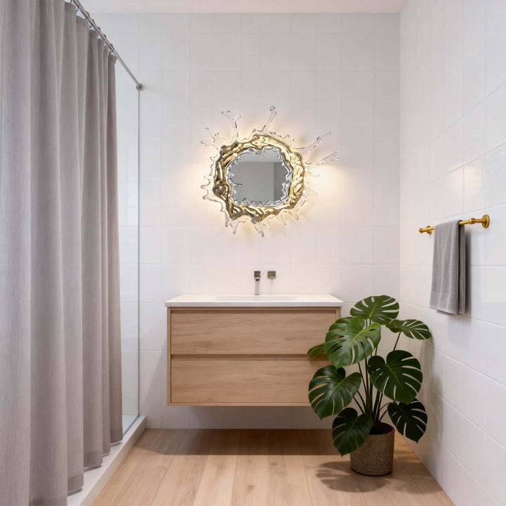 Zelvior Wall Light – Modern Creative Water Splash Mirror Light