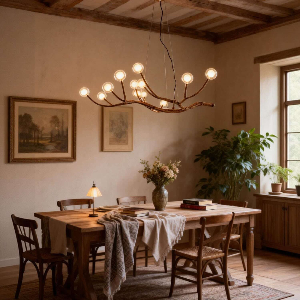 Zelviora Chandelier – Vintage Rustic Branch Dining Room Light
