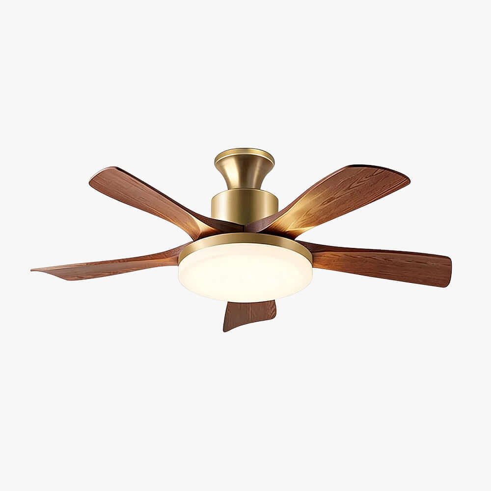 Zelvorn Ceiling Fan Light | Modern American Wood Fan Light
