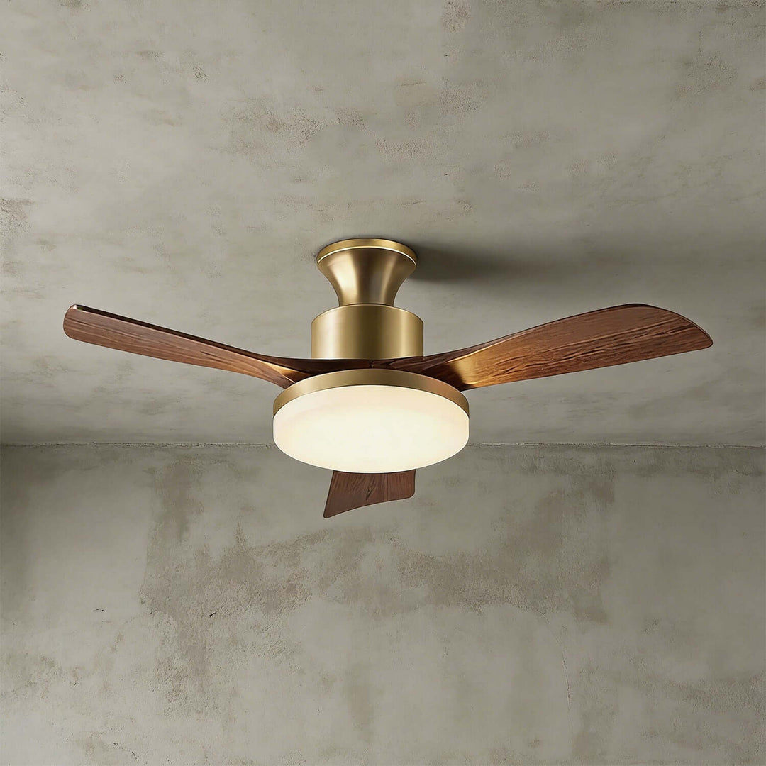 Zelvorn Ceiling Fan Light | Modern American Wood Fan Light
