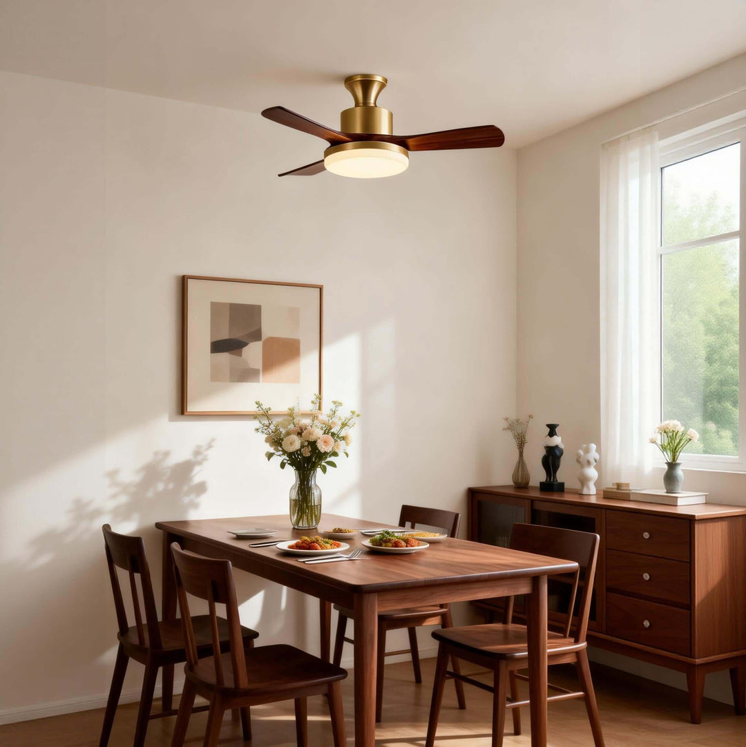Zelvorn Ceiling Fan Light | Modern American Wood Fan Light