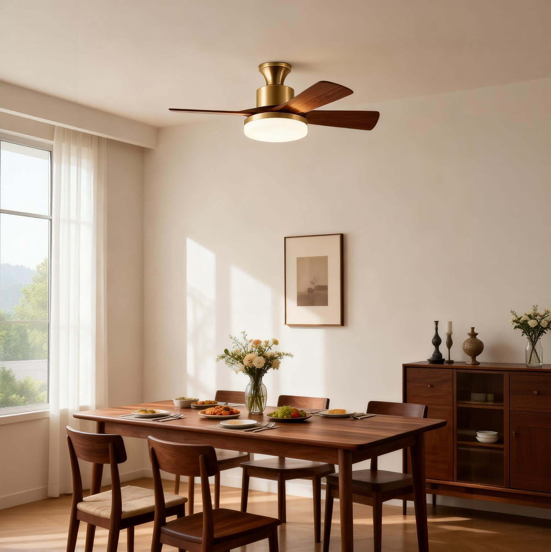 Zelvorn Ceiling Fan Light | Modern American Wood Fan Light