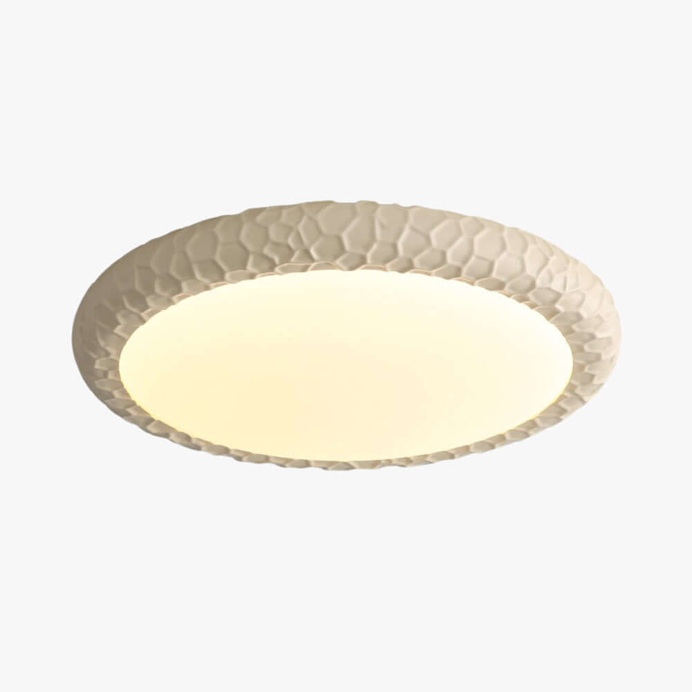 Zentis Ceiling Lamp – Minimalist Cream Round Bedroom Lamp