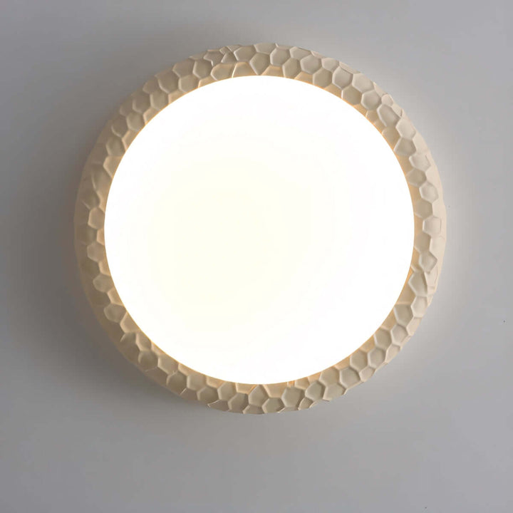 Zentis Ceiling Lamp – Minimalist Cream Round Bedroom Lamp