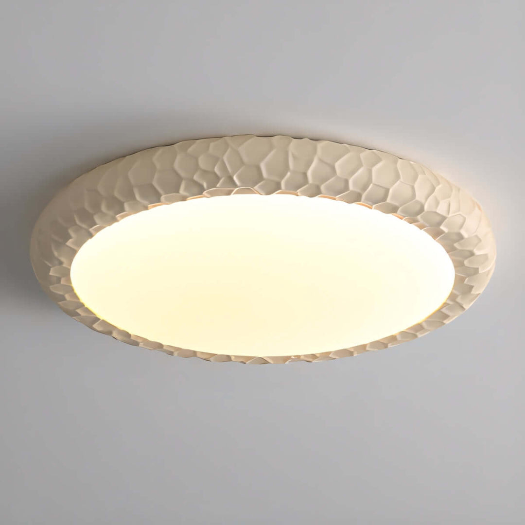 Zentis Ceiling Lamp – Minimalist Cream Round Bedroom Lamp