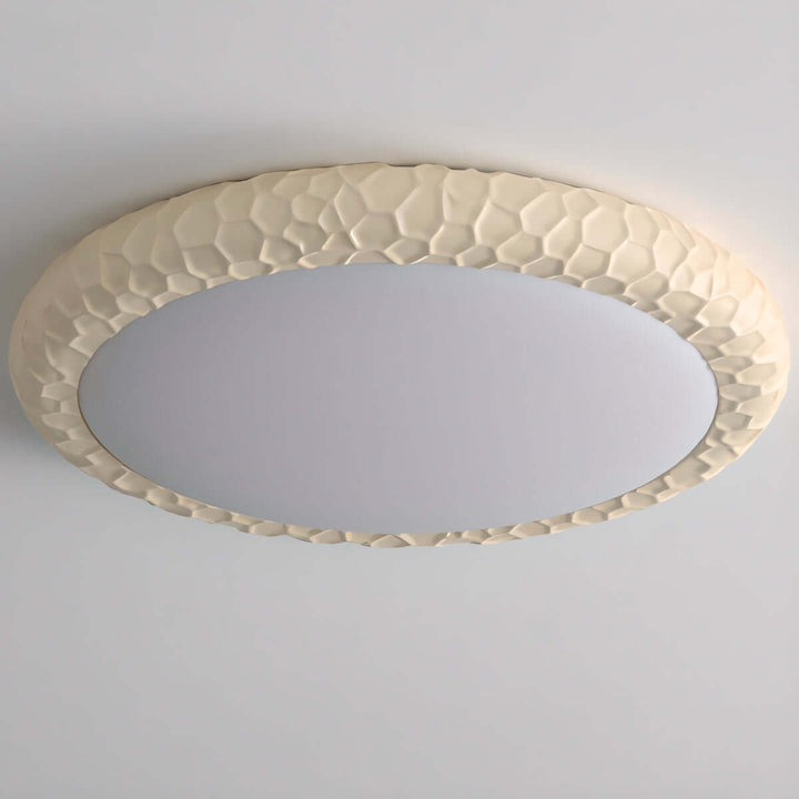 Zentis Ceiling Lamp – Minimalist Cream Round Bedroom Lamp