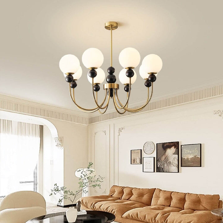 Zentis Chandelier – Mid Century Glass Light for Living Room
