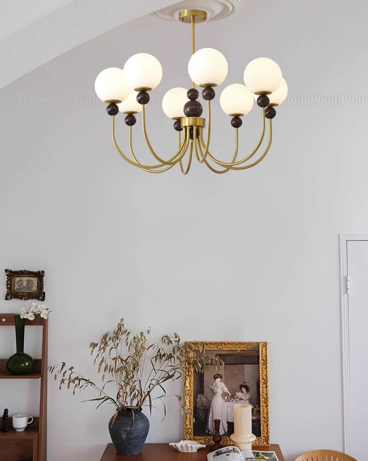 Zentis Chandelier – Mid Century Glass Light for Living Room