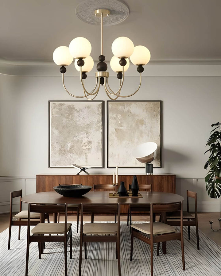 Zentis Chandelier – Mid Century Glass Light for Living Room