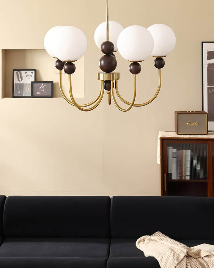 Zentis Chandelier – Mid Century Glass Light for Living Room