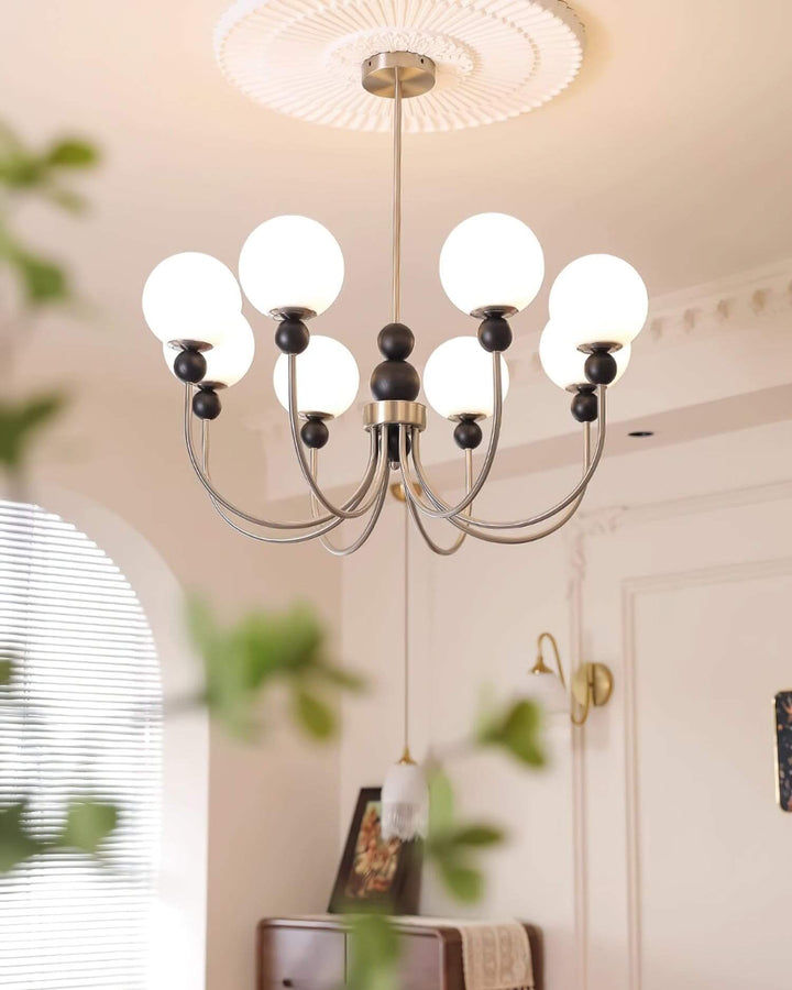 Zentis Chandelier – Mid Century Glass Light for Living Room