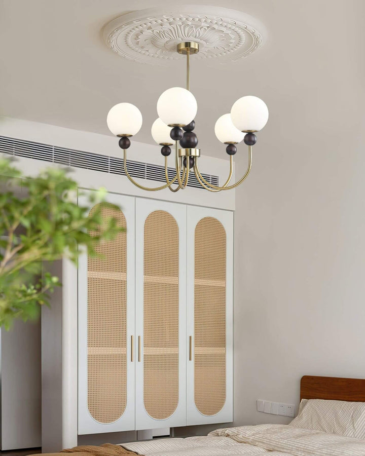 Zentis Chandelier – Mid Century Glass Light for Living Room