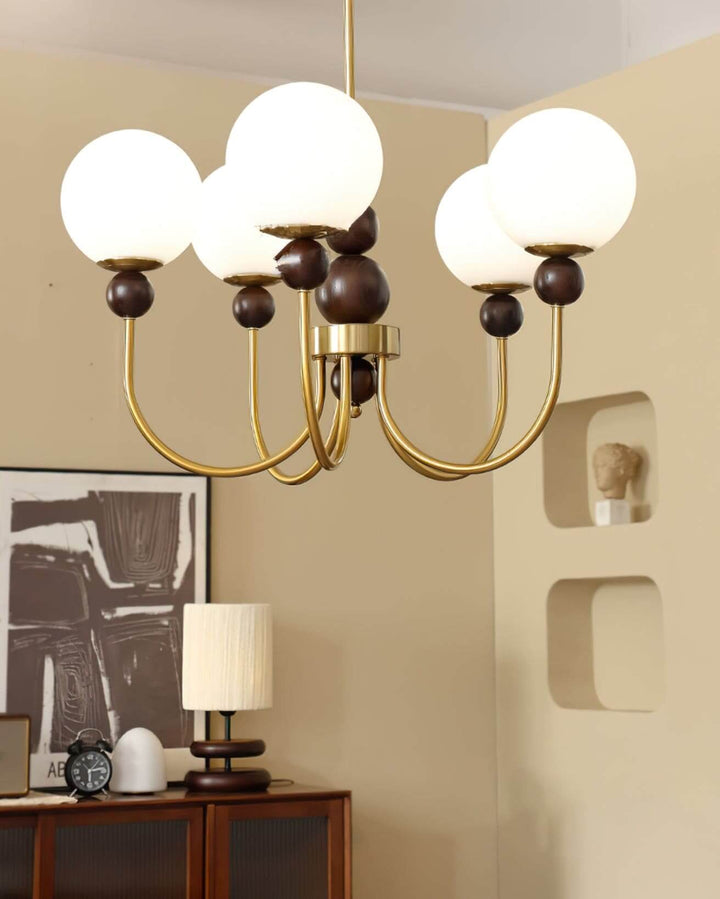 Zentis Chandelier – Mid Century Glass Light for Living Room
