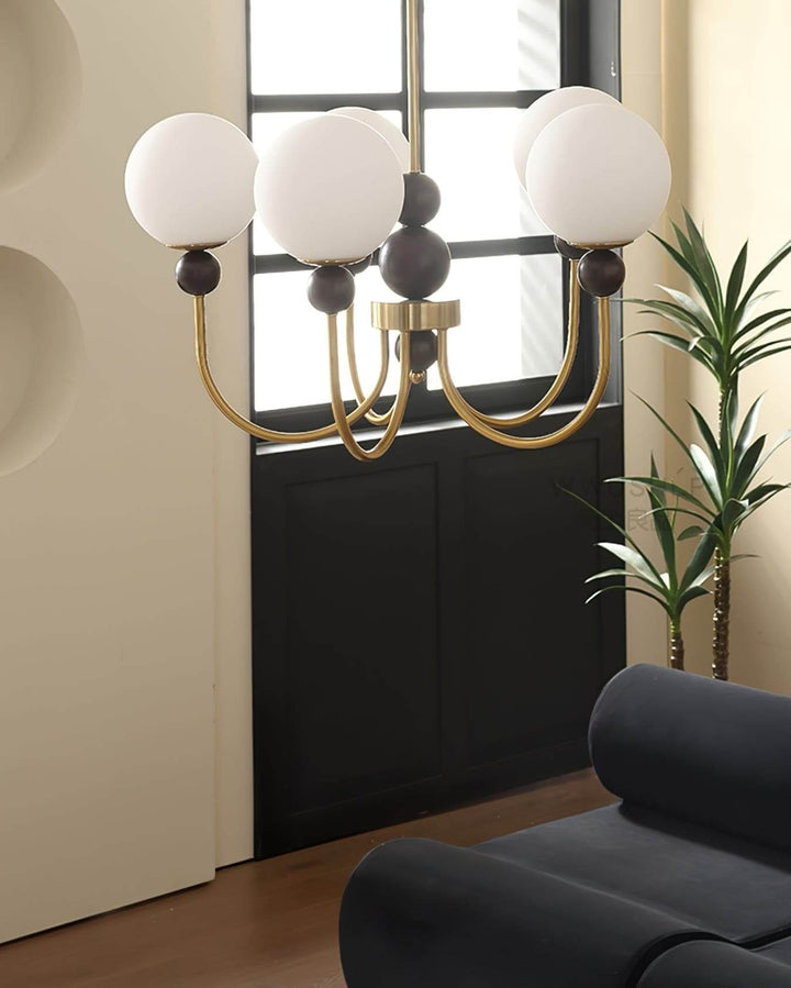 Zentis Chandelier – Mid Century Glass Light for Living Room