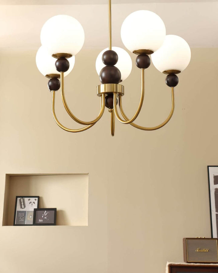 Zentis Chandelier – Mid Century Glass Light for Living Room