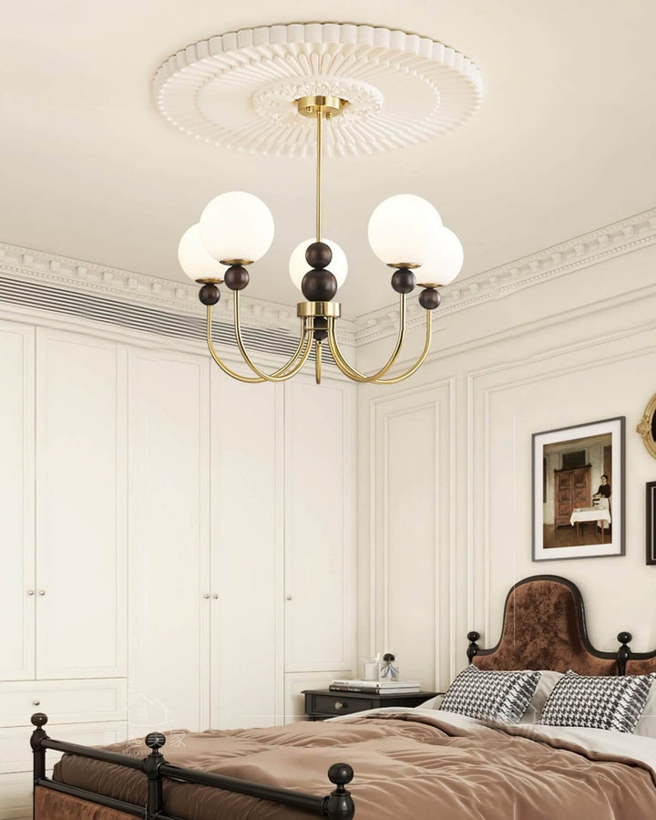 Zentis Chandelier – Mid Century Glass Light for Living Room