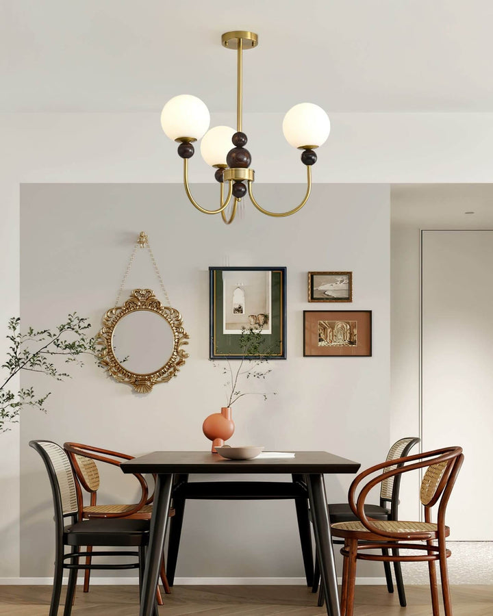 Zentis Chandelier – Mid Century Glass Light for Living Room