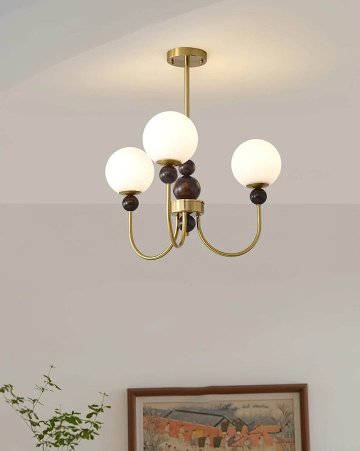 Zentis Chandelier – Mid Century Glass Light for Living Room