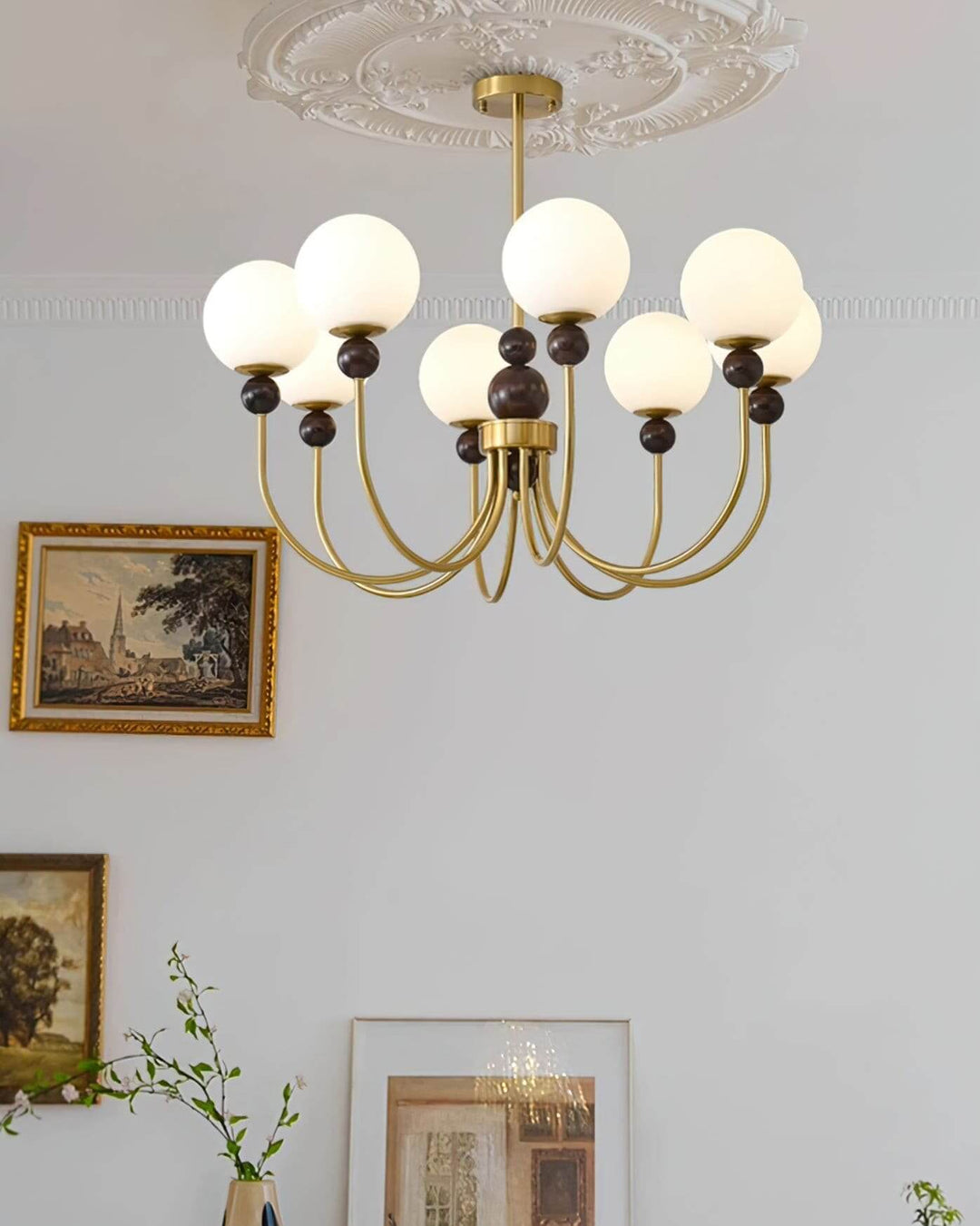 Zentis Chandelier – Mid Century Glass Light for Living Room