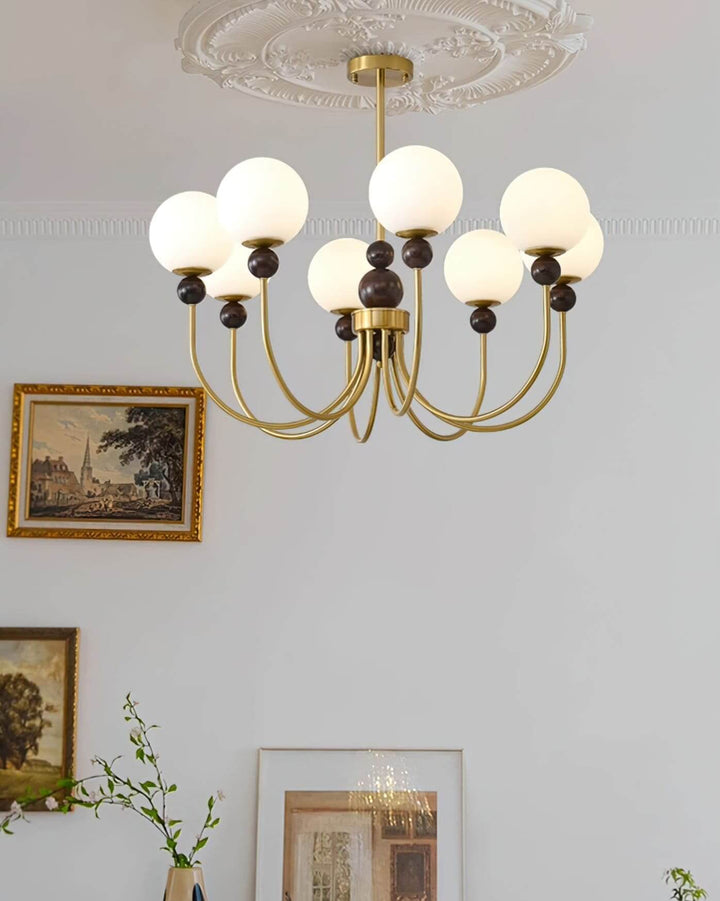 Zentis Chandelier – Mid Century Glass Light for Living Room