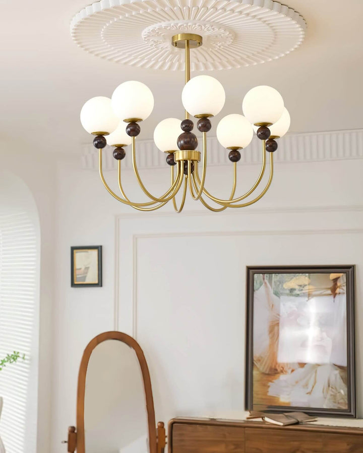 Zentis Chandelier – Mid Century Glass Light for Living Room