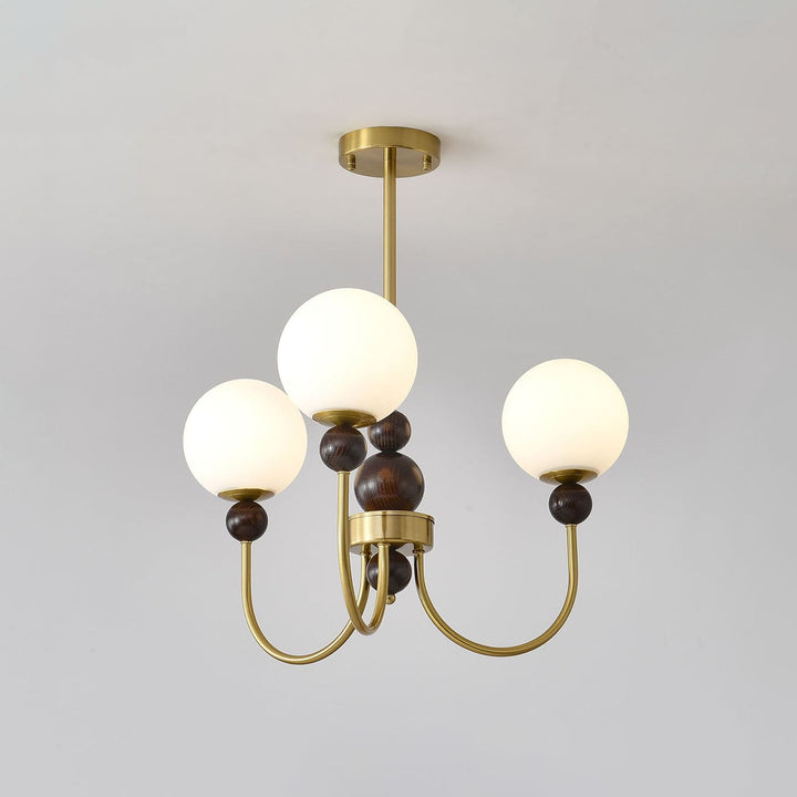 Zentis Chandelier – Mid Century Glass Light for Living Room