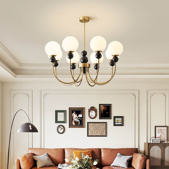 Zentis Chandelier – Mid Century Glass Light for Living Room