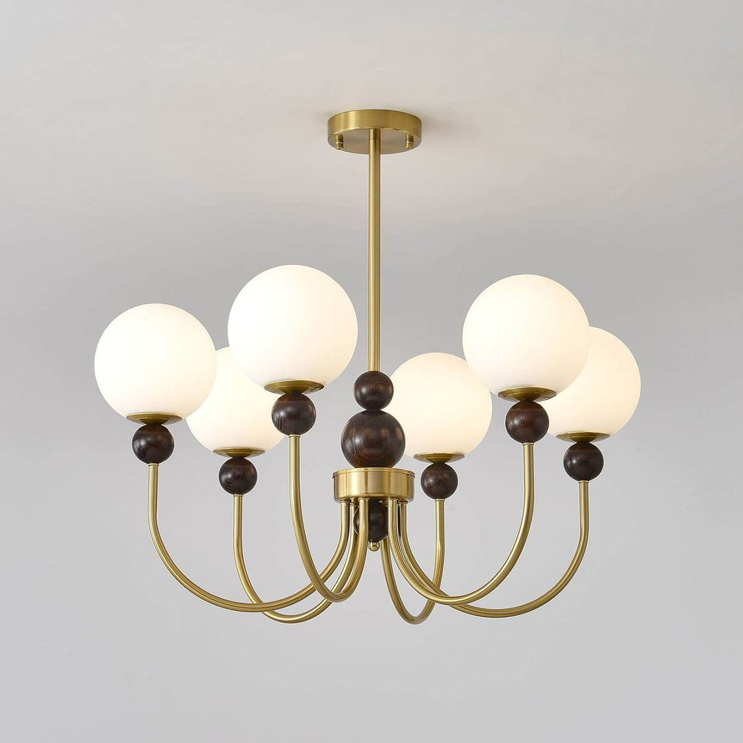 Zentis Chandelier – Mid Century Glass Light for Living Room