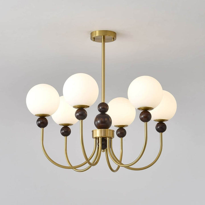 Zentis Chandelier – Mid Century Glass Light for Living Room