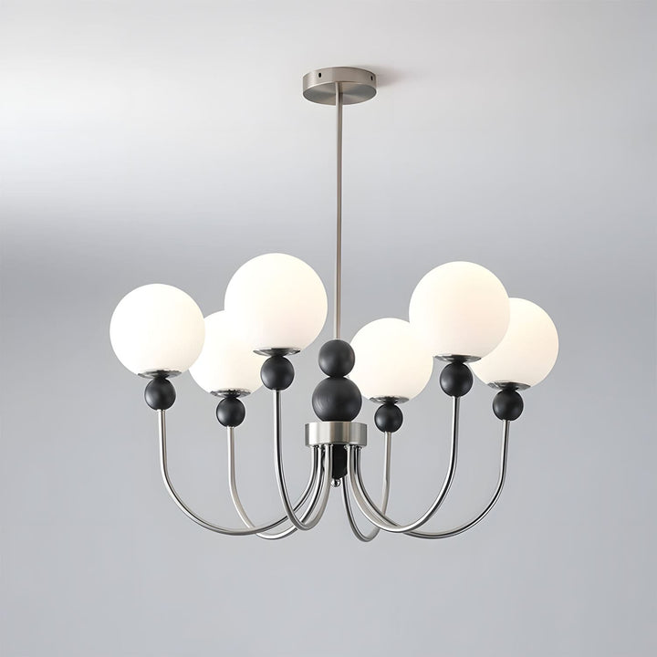 Zentis Chandelier – Mid Century Glass Light for Living Room
