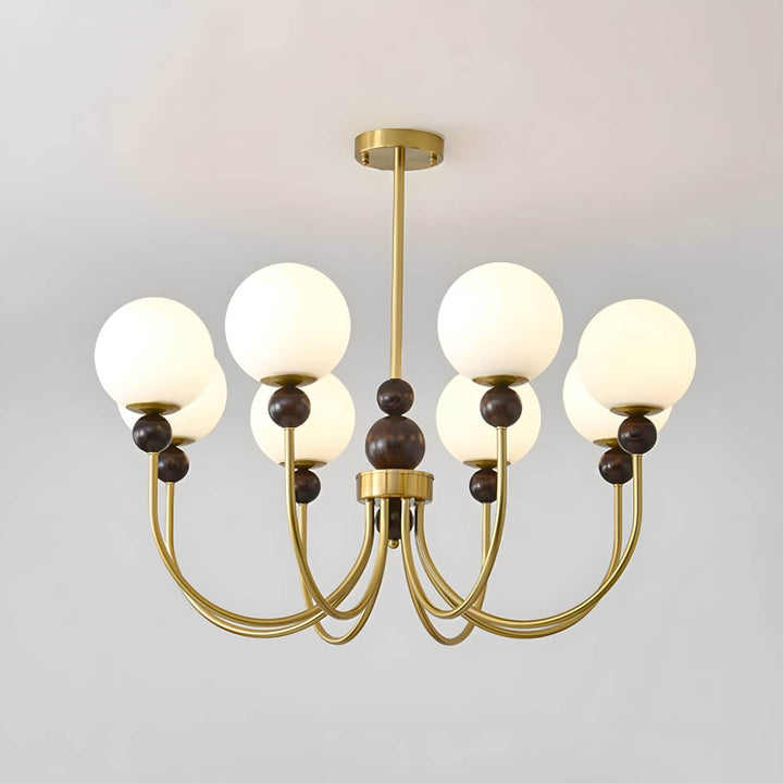 Zentis Chandelier – Mid Century Glass Light for Living Room
