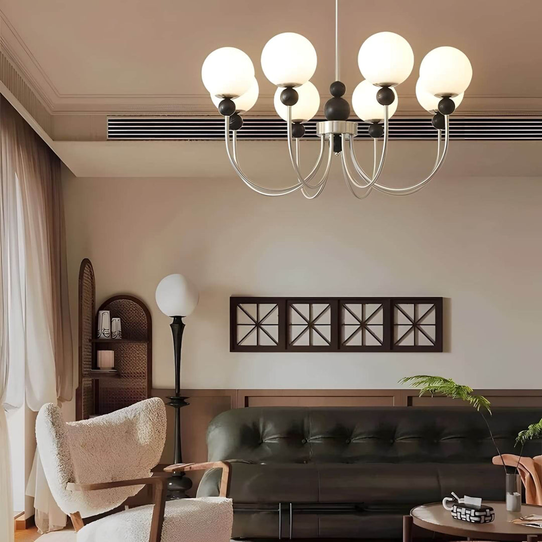 Zentis Chandelier – Mid Century Glass Light for Living Room
