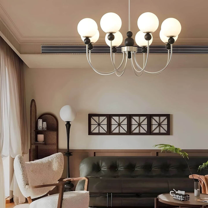 Zentis Chandelier – Mid Century Glass Light for Living Room