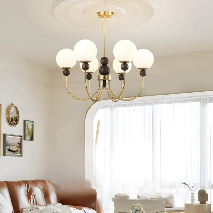 Zentis Chandelier – Mid Century Glass Light for Living Room