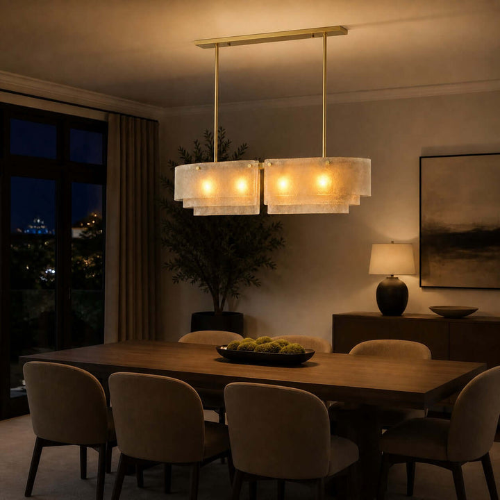 Zeritho Chandelier – American Style Glass Dining Room Light